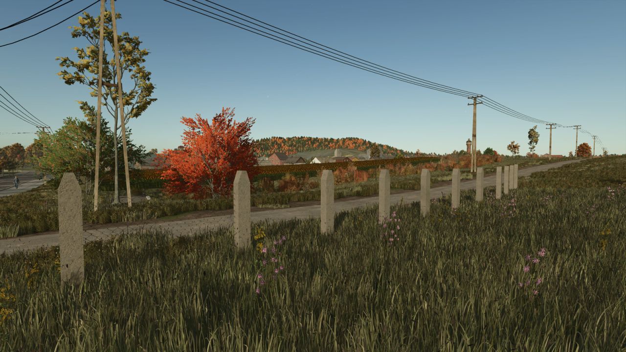Vieille clôture en béton FS25